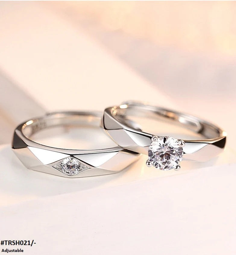 Silver Couple Rings Adjustable