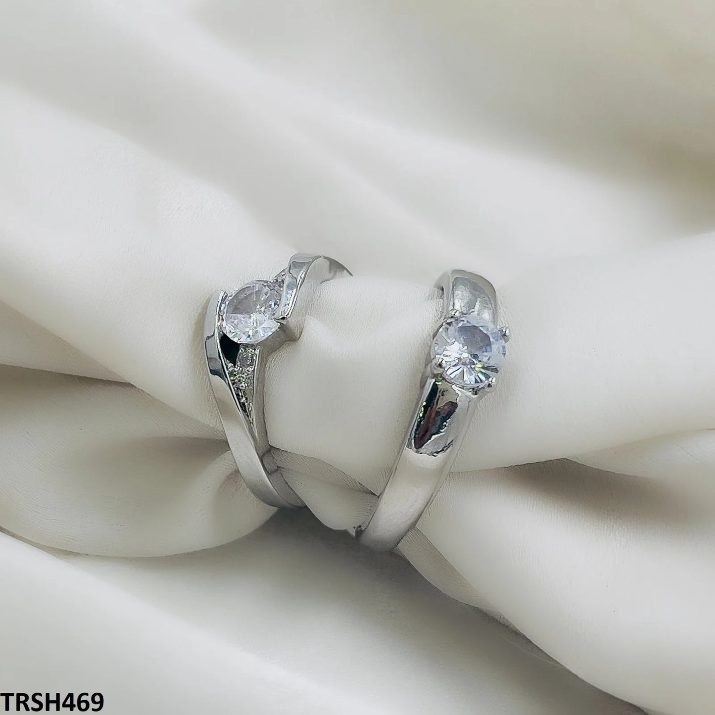 Cubic Zirconia Adjustable Couple Ring