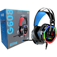 G608 USB Wired RGB Gaming Headset with 7.1 Surround Sound, Noise-Cancelling