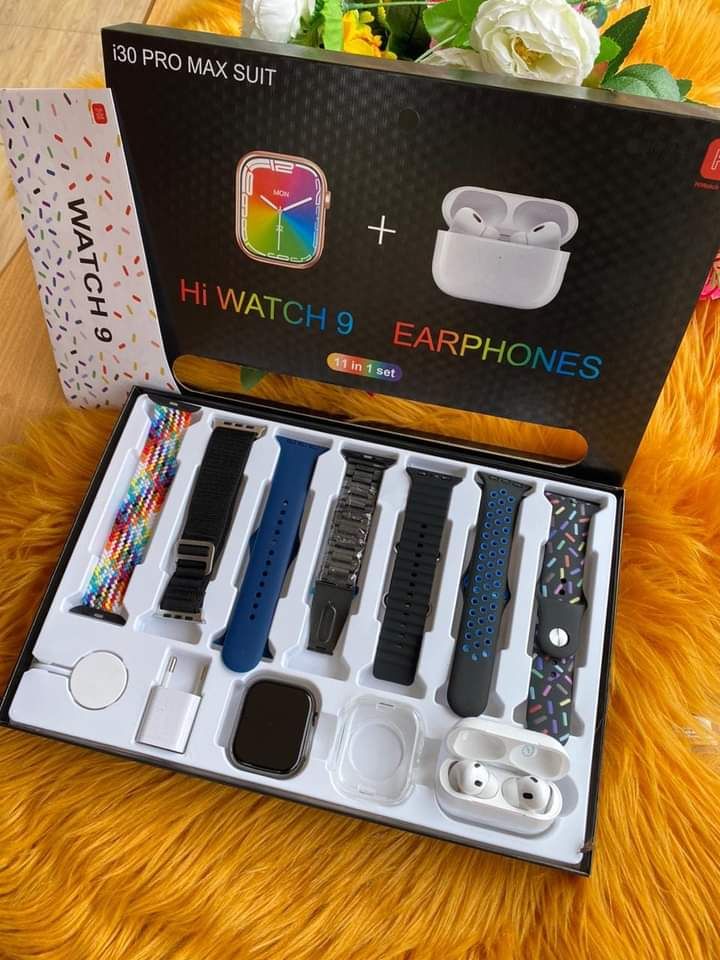 I30 Pro max Suit Smart Watch with Earbuds